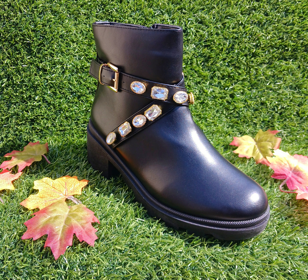 Jeweled Ankle Boots