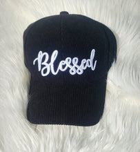 Load image into Gallery viewer, Blessed Corduroy Cap - Black
