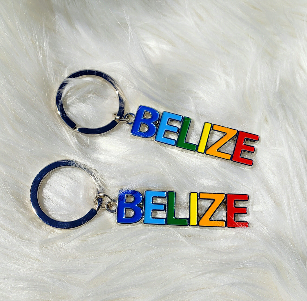 Colorful Belize Keychain