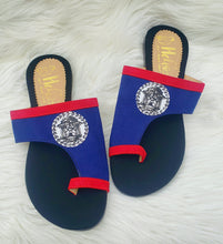 Load image into Gallery viewer, Single Toe Belize Flag Slippers

