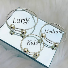 Load image into Gallery viewer, Large Adult Silver Belizean Bangles
